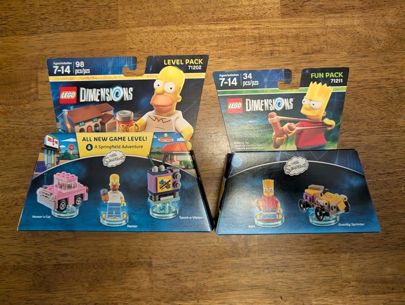 Lego Dimensions The Simpsons Homer &Bart Level & Team Packs 71202, 71211