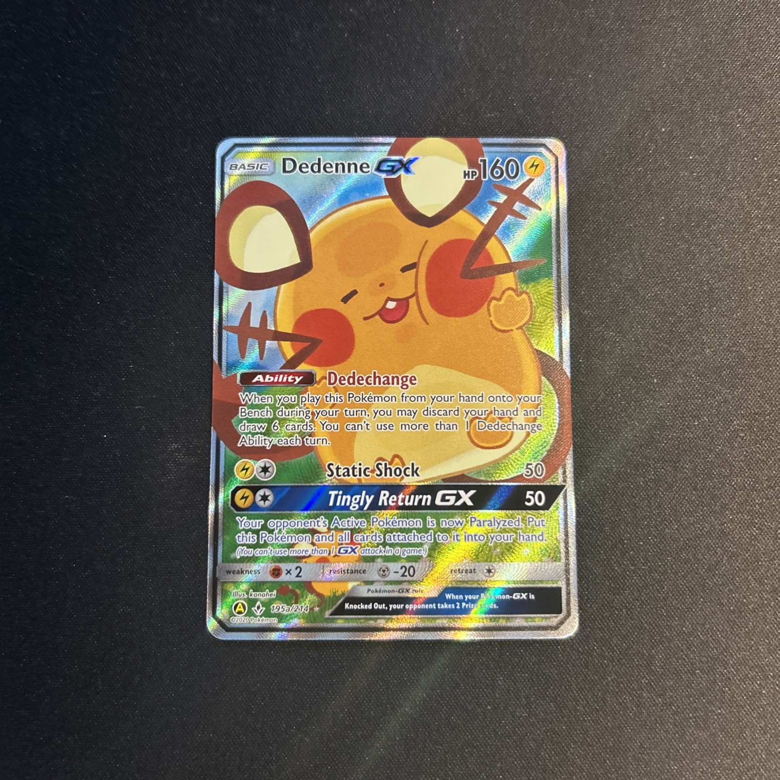 Dedenne GX - 195a/214 - Alternate Art - Unbroken Bonds - Pokemon Card - NM/M