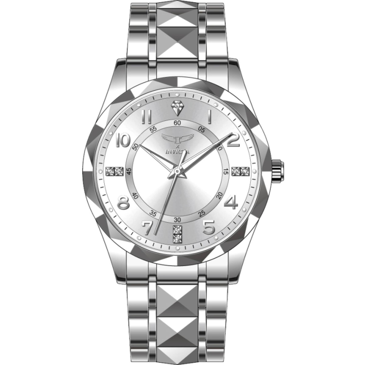 Invicta Silver and White Stainless Steel Bracelet Watch Invicta Men main image 3