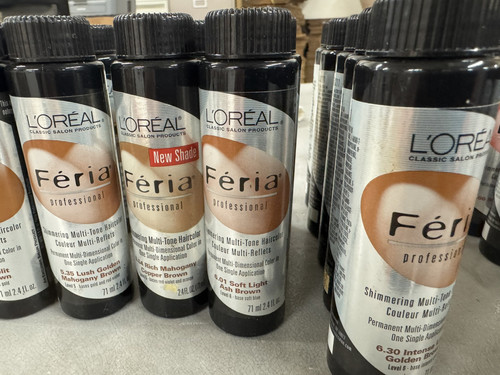 L'oreal Feria shimmering multi tone hair color 3.66 smoldering darkest auburn - Picture 5 of 8