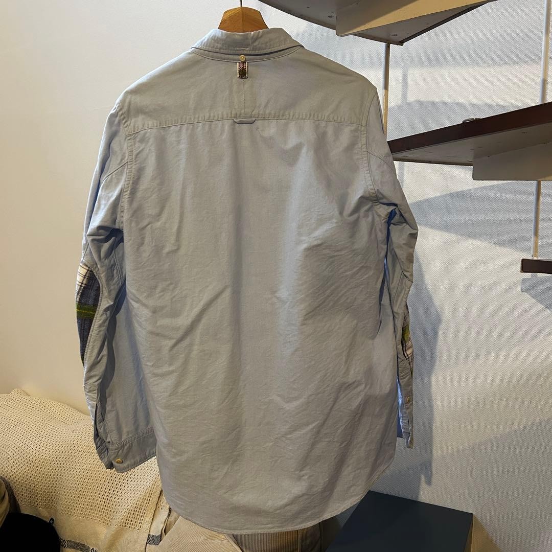 VISVIM Button Down Shirt Elbow Patch Loop Back Us… - image 3