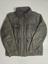 Barbour International Binder Wax Jacket Men’s M Medium Green Sage
