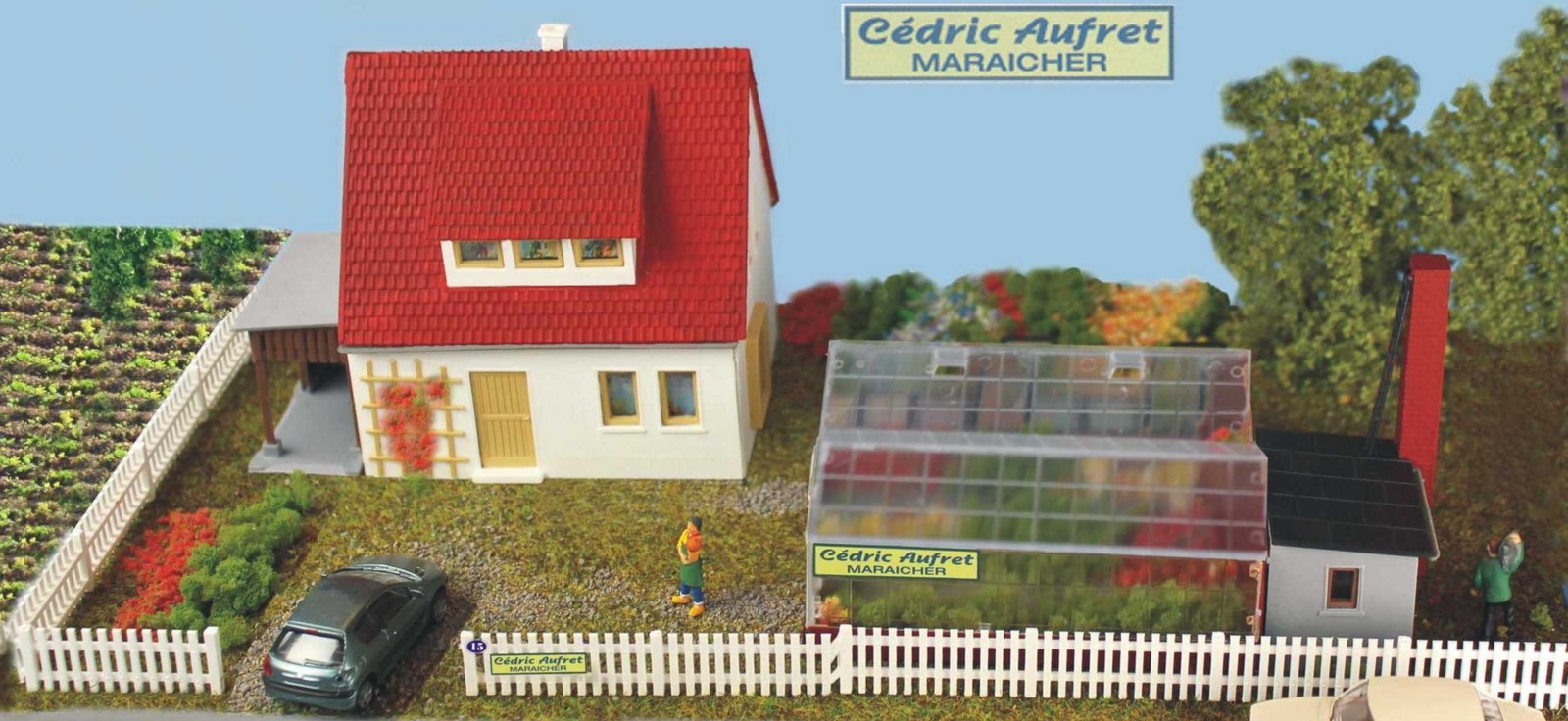 SAI 150 Maraîcher Cédric Aufret décor miniature HO 1/87 en plastique injecté pour modélisme ferroviaire