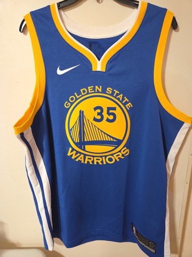 Kevin Durant #35 Golden State Warriors Blue Nike Swingman Authentic 52 Pressed