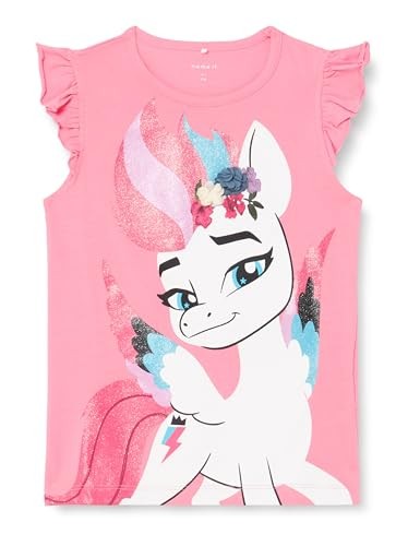 T-Shirt Name IT MäDchen Nmfjanaja Mlp Ss, Morning Glory, GrößE 92, Baumwolle-image