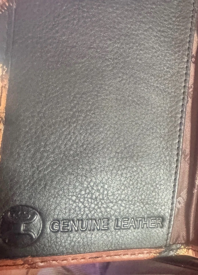 HOOEY Leather RODEO check book WALLET BROWN/BLACK W/PATCHWORK HW007-BRBK - Image 4 of 4