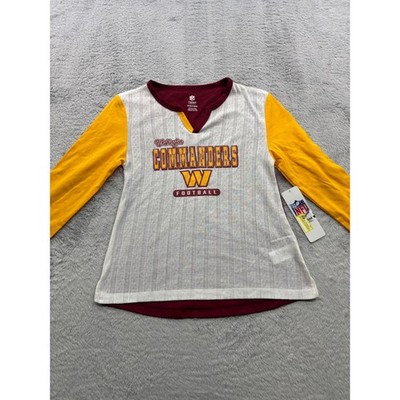 NFL Team Apparel Washington Commanders Girls Size 6 Long Sleeve Shirt Burgundy