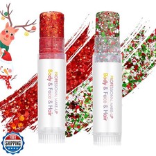 Christmas Body Glitter Stick Red Face Glitter Green Hair Glitter