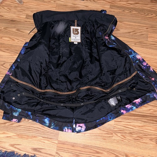 Chaqueta de snowboard BURTON TWC CHARLIE con capucha tie dye negra sin piel en capucha - Imagen 3 de 7