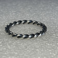 Authentic Pandora 🌟 Twisted Rope Band Ring 🌟 S925 ALE 🌟 Size 58 🌟 190602