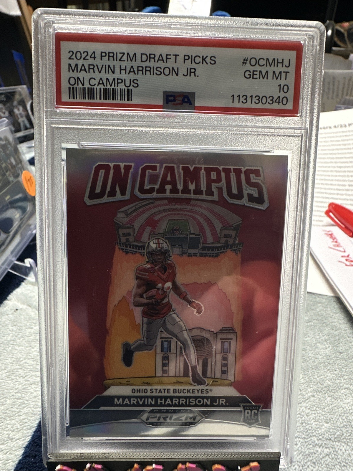 Marvin Harrison Jr. Panini Prizm Draft Picks on Campus #OCMHJ Base
