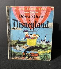 Donald Duck in Disneyland-Early Printing (1955) Little Golden Book Vintage A !