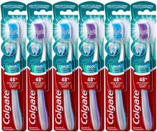 360 Enamel Health Sensitive Toothbrush, Compact Head, Extra Soft - Pack of 6