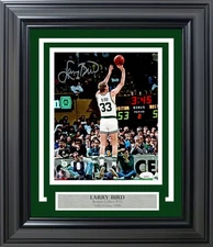Larry Bird Autographed Framed 8x10 Photo Boston Celtics JSA