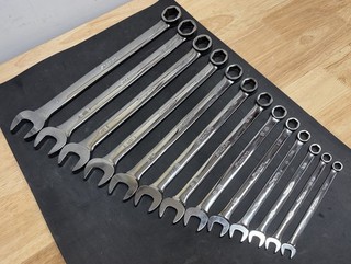 Snap On 13pc Flank Drive SAE Combination Wrench set 6pt Standard 5/16” 1”