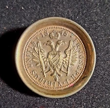 Antique Austrian Eagle 1848 FR JOSEPH I VIRIBUS UNITIS, Button, shank,1...