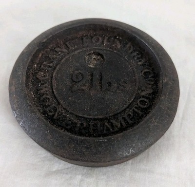 Großes Vintage Gusseisen 2 Pfund Gewicht von Crane Foundry Wolverhampton
