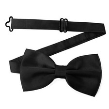 Men Bow Tie Adjustable Length Wedding Male Fashion Boys Satin One Size Black1