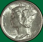 1940-S Mercury Dime Brilliant Uncirculated BU Coin #41722