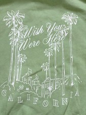 NWT PINK BY VICTORIA'S SECRET ZIP HOODIE SWEATSHIRT IVY FLEECE CALIFORNIA - L