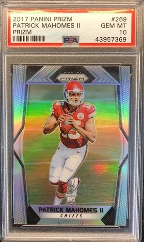 2017 Panini Prizm Patrick Mahomes Silver PSA 10 #269 Rookie RC Chiefs MVP GOAT