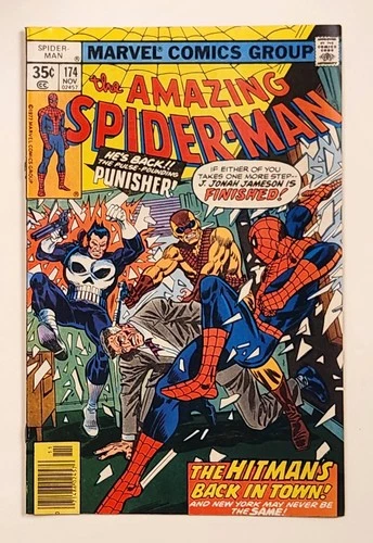 AMAZING SPIDER-MAN #174 1977 Marvel  PUNISHER HITMAN Newsstand Copy