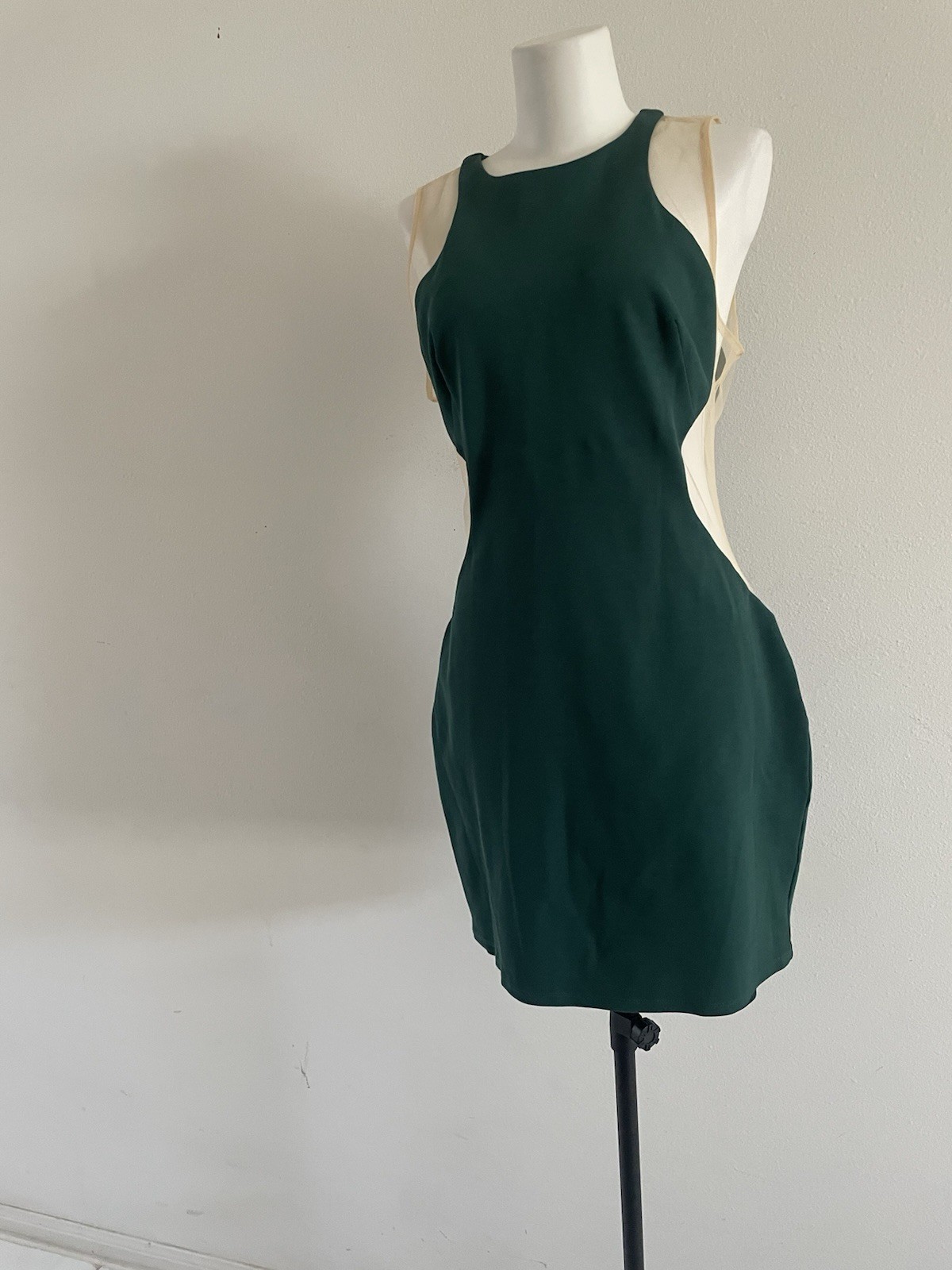 bebe bodycon Cut Out dress mini Green Size M
