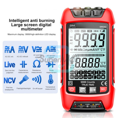 Backlight Digital Multimeter AC DC Voltage Current Resistance Frequency  Tester