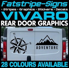 to fit VAUXHALL VIVARO ADVENTURE MOUNTAINS COMPASS CAMPER VAN STICKERS GRAPHICS