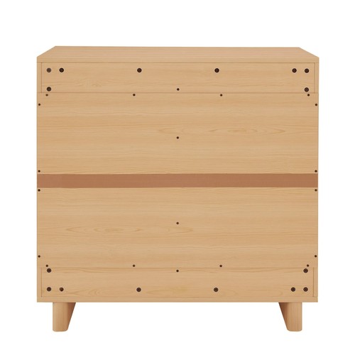 Better Homes & Gardens Lillian Fluted Bar Cabinet, Natural Pine Finish - Picture 5 of 6