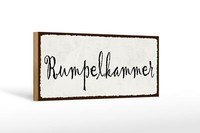 Holzschild Hinweis 27X10 Cm Rumpelkammer Holz Deko Schild Wooden Sign