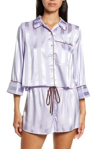 Free People Solid Pillow Talk PJ Set / Violet Frost Women's Size XL NEW - Picture 2 of 12