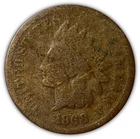 1868 Indian Head Cent Coin Good G  #113