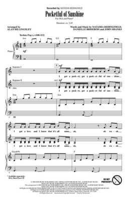 Pocketful of Sunshine SSA Pop Choral Series Natasha Bedingfield