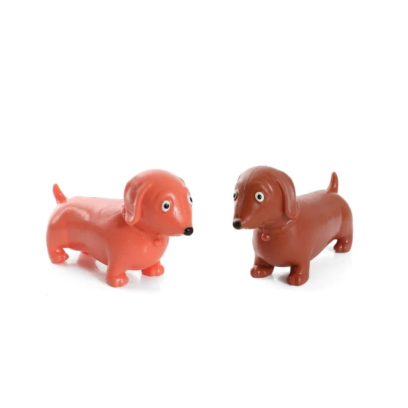 1x Stretchy Dachshund Toy Stress Relief Novelty Party Gift Present Dog Sausage