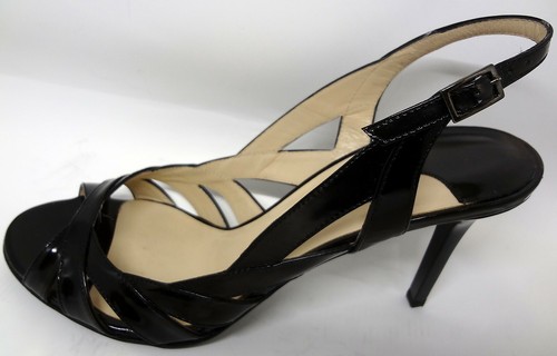JIMMY CHOO London Pilot Black Patent Leather 3.25" Heels Sz 40/10 $695 EUC w box - Picture 6 of 12