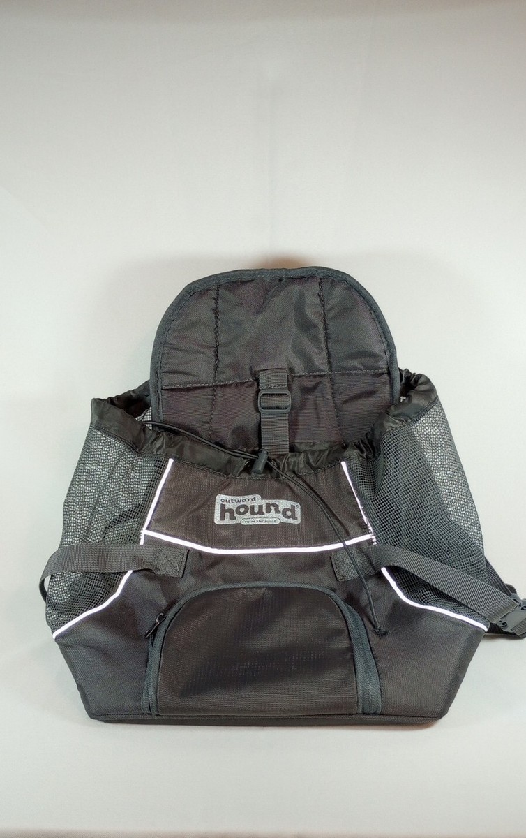 Outward Hound Dog Cat Carrier Nylon Tote Travel Backpack Gray Small