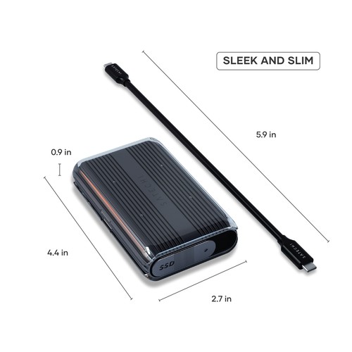M.2 NVMe SSD Pro Enclosure - Support USB4 40 GB/S Jusqu’À 16Tb Boîtier en Alu... - Afbeelding 5 van 6