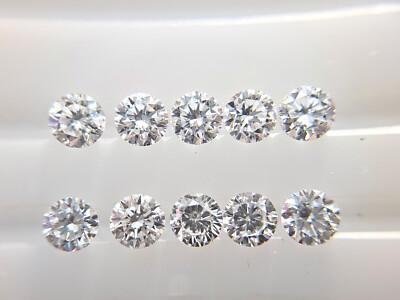 10pc Natural Loose Brilliant Cut Diamond SI1 Clarity H Color