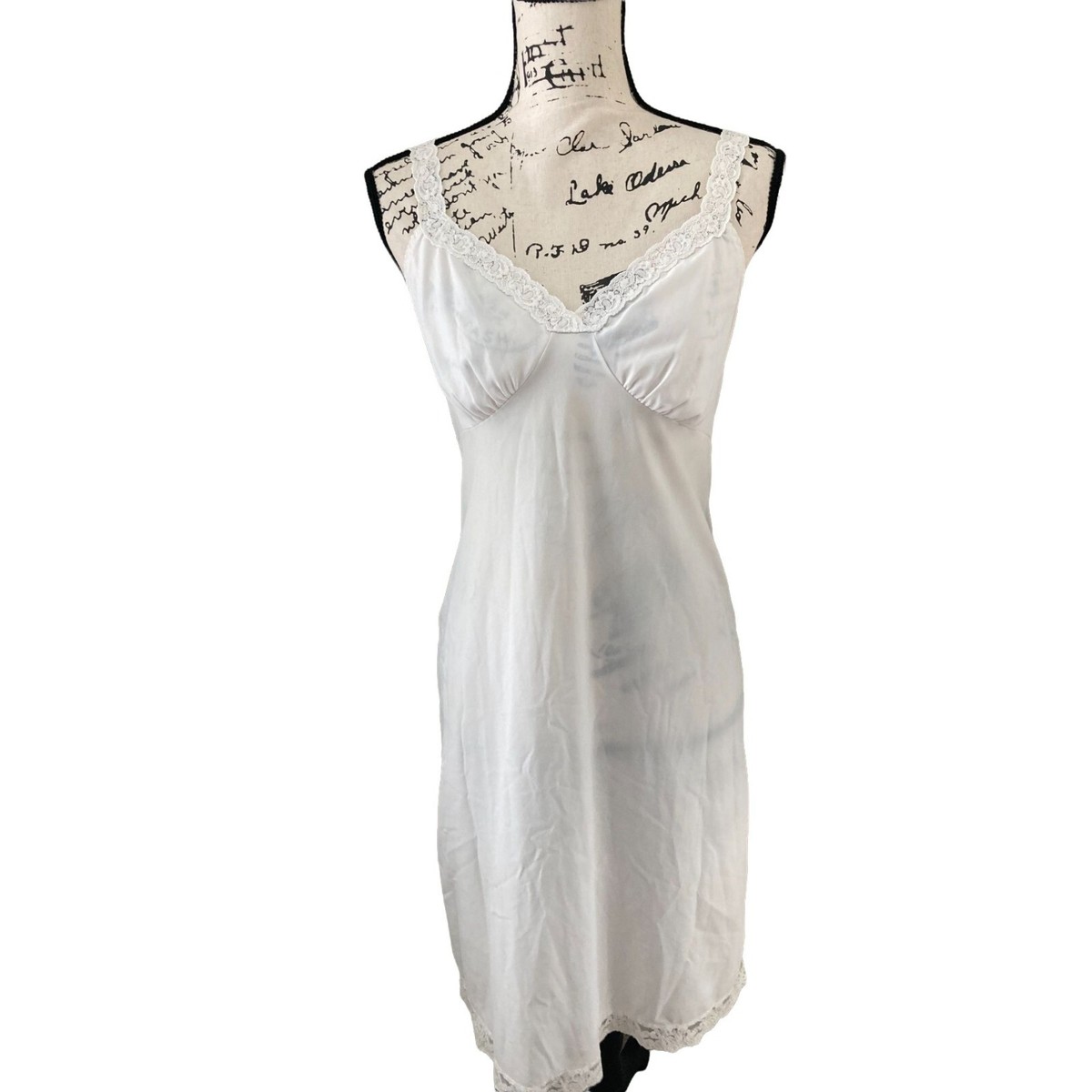 Vintage Ivory Full Slip with Lace Trim Size Small/Medium
