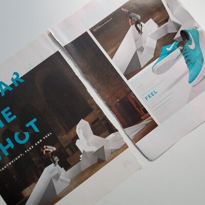 PRINT ADVERTISEMENT Lunar One Shot Nike SB Skateboarding Shoes Magazine Ad