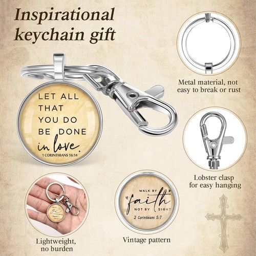 Elegant Inspirational Keychains - Bible Verses for Birthdays & Celebrations - Picture 5 of 9