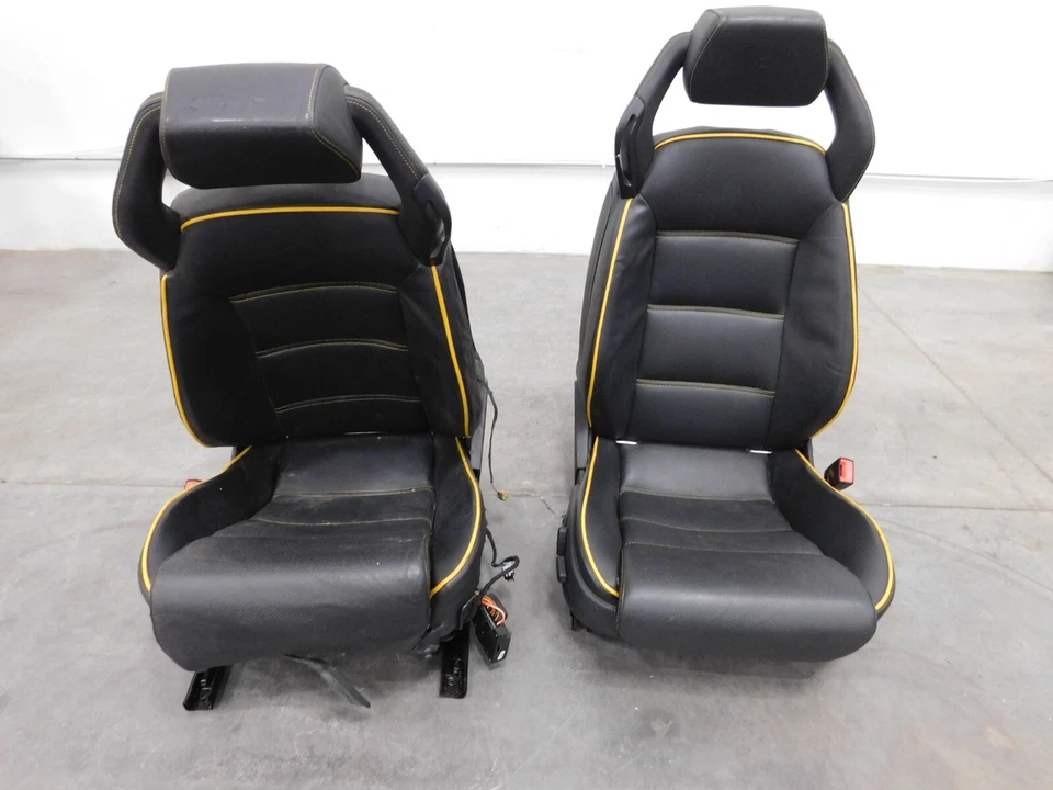 Lamborghini Gallardo 2010 juego de asientos de cuero negro/amarillo #9222 o1 o2 Foto 2 de 4