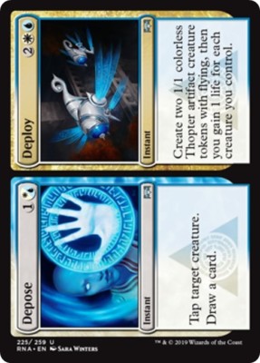 DEPOSE / DEPLOY ~mtg NM-M Ravnica Allegiance Unc x4