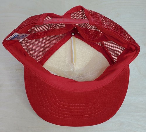 Trucker Hat Mesh Adjustable Snap Back Red White LU CARRIERS Cap Head Cover - Picture 4 of 12