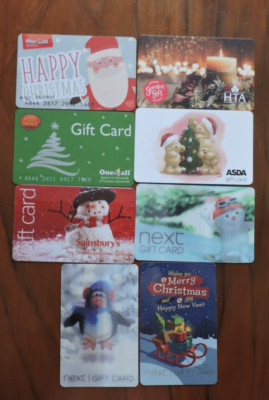 8 VERSCHIEDENE UK WEIHNACHTSGESCHENKKARTEN. KEIN WERT. SAMMLERSTÜCK.  LOT 11