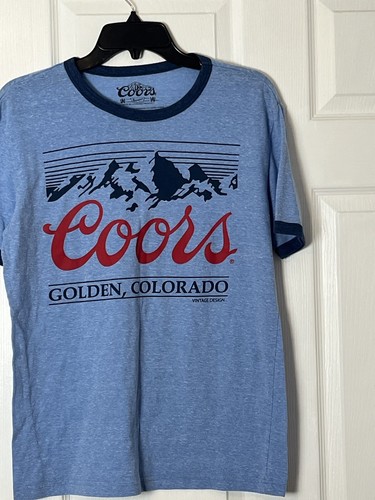 Coors T Shirt Blue Short Sleeve Golden Colorado Size Small 34/36 - Picture 8 of 11