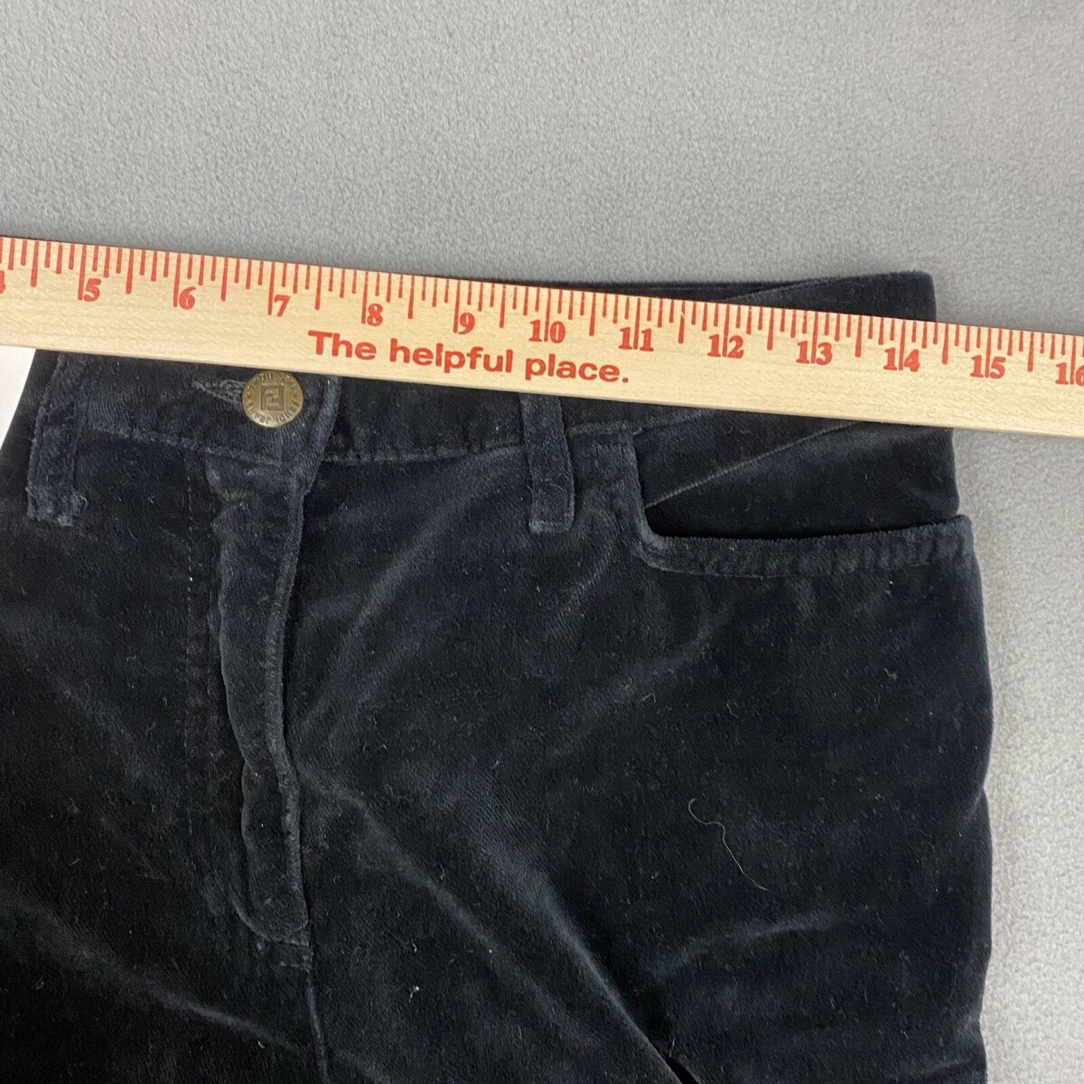 Vintage Fendi Jeans Pants Women's 29” Waist Black Velvet Vintage Fendi Jeans Pants Women's 29” Waist Black Velvet