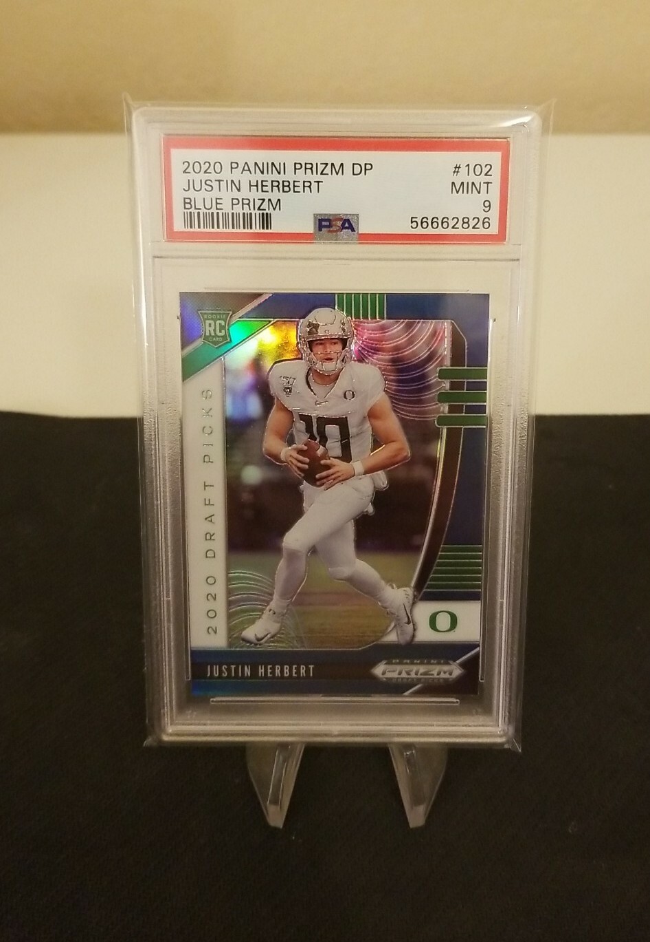 💥2020 PANINI PRIZM DP JUSTIN HERBERT RC BLUE PRIZM CHARGERS  PSA 9 💥