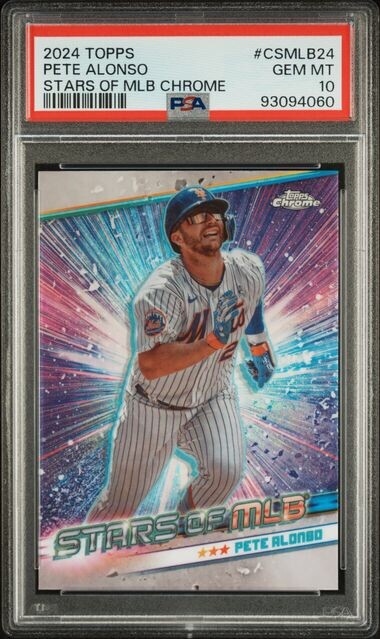 Pete Alonso 2024 Topps Stars Of MLB Chrome #CSMLB24 PSA 10 GEM 